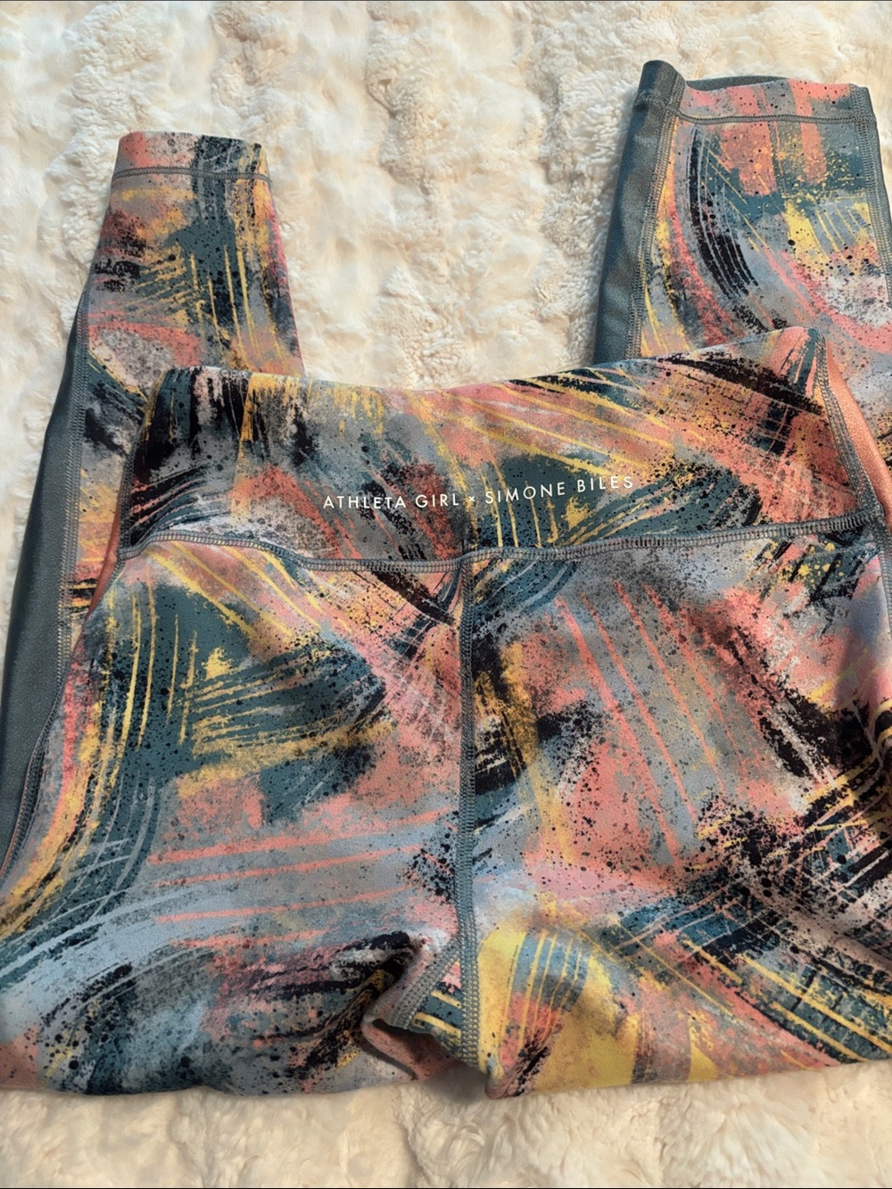 Girls' Multicolor Abstract Print Leggings